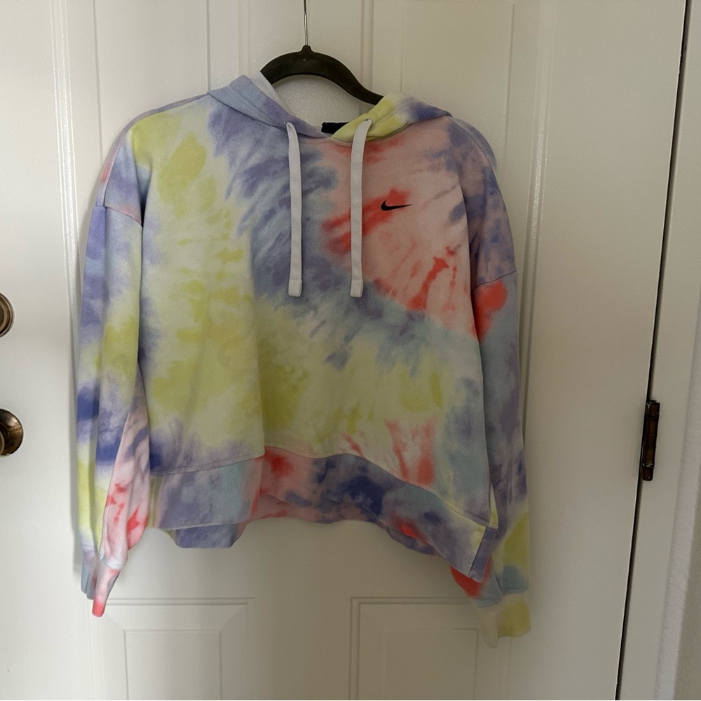 Nike Hoodie Size M Oversized Big Kids Adults Pastel Tie-Dye  Red, Yellow, Blue - Picture 8 of 12